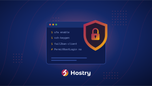 Hostry: how to secure a new Linux VPS – terminal and security shield